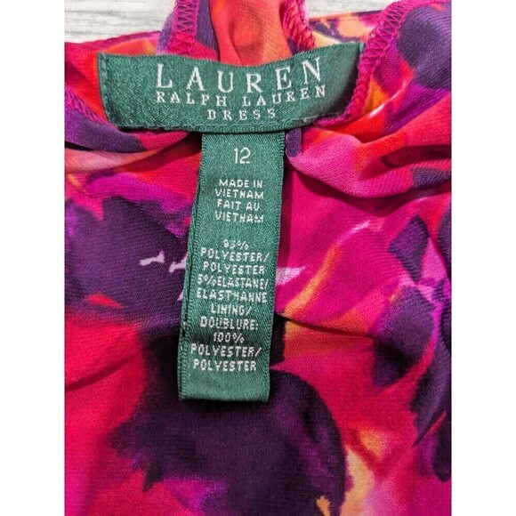 Lauren Ralph Lauren Pink and Orange Floral Midi Dress - Picture 4 of 9